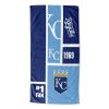 [Personalization Only] OFFICIAL MLB Colorblock Personalized Beach Towel - Royals - Personalization Only