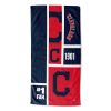 [Personalization Only] OFFICIAL MLB Colorblock Personalized Beach Towel - Guardians - Personalization Only