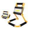 1Pack LED Working Light High Lumen Rechargeable Floodlight Portable Foldable Camping Light With 360° Rotation Stand - Yellow