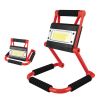 1Pack LED Working Light High Lumen Rechargeable Floodlight Portable Foldable Camping Light With 360° Rotation Stand - Red