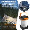 Portable USB Rechargeable Foldable/Retractable Solar Camping Lamp; Multi-Functional LED Light For Hiking; Fishing; Hunting - Orange