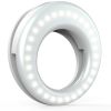 Led Selfie Ring Light For Cell Phone Photography Video Lighting Camera Photo On Youtube Live Streaming With USB Plug - White