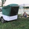 140*180*167cm Silver Tape Hardcore SUV Rear Tent Camping Tent Military Green Plus White Gray - as picture