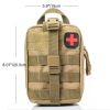 Tactical First Aid Pouch; Detachable Medical Pouch Kit Utility Bag (Bag Only) - CB