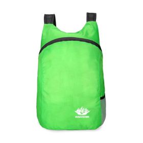 20L Unisex Lightweight Outdoor Backpack; Waterproof Folding Backpack; Casual Capacity Camping Bag For Travel Hiking Cycling Sport - Green