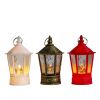 Vintage Decorative Lanterns Led Pumpkin Lantern for Halloween Christmas - red