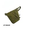 Men's Nylon Shoulder Bag; Multifunctional Concealed Tactical Storage Bag; Holster - Green Left - Nylon