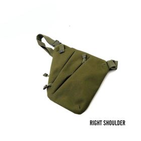 Men's Nylon Shoulder Bag; Multifunctional Concealed Tactical Storage Bag; Holster - Green Right - Nylon