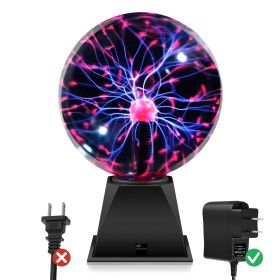 Plasma Ball Lamp 6 inch Science Toy Touch & Sound Sensitive Plasma Globe - Red