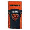 [Personalization Only] OFFICIAL NFL Jersey Personalized Beach Towel - Chicago Bears - Personalization Only