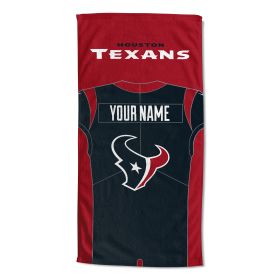 [Personalization Only] OFFICIAL NFL Jersey Personalized Beach Towel - Houston Texans - Personalization Only