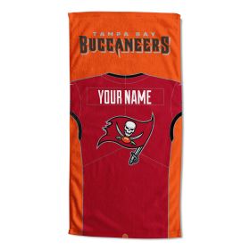 [Personalization Only] OFFICIAL NFL Jersey Personalized Beach Towel - Tampa Bay Buccaneers - Personalization Only