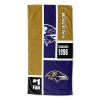 [Personalization Only] OFFICIAL NFL Colorblock Personalized Beach Towel - Ravens - Personalization Only