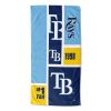 [Personalization Only] OFFICIAL MLB Colorblock Personalized Beach Towel - Rays - Personalization Only