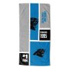 [Personalization Only] OFFICIAL NFL Colorblock Personalized Beach Towel - Panthers - Personalization Only