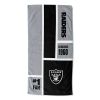 [Personalization Only] OFFICIAL NFL Colorblock Personalized Beach Towel - Raiders - Personalization Only