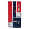 [Personalization Only] OFFICIAL NFL Colorblock Personalized Beach Towel - Patriots - Personalization Only