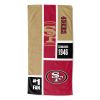 [Personalization Only] OFFICIAL NFL Colorblock Personalized Beach Towel - 49ERS - Personalization Only