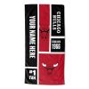 [Personalization Only] OFFICIAL NBA Colorblock Personalized Beach Towel - Chicago Bulls - Personalization Only