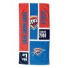 [Personalization Only] OFFICIAL NBA Colorblock Personalized Beach Towel - Oklahoma City Thunder - Personalization Only