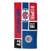 [Personalization Only] OFFICIAL NBA Colorblock Personalized Beach Towel - Los Angeles Clippers - Personalization Only