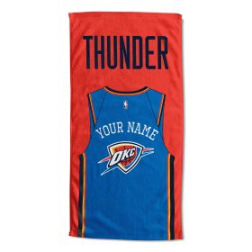 [Personalization Only] OFFICIAL NBA Jersey Personalized Beach Towel - Oklahoma City Thunder - Personalization Only