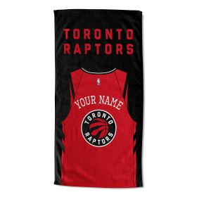 [Personalization Only] OFFICIAL NBA Jersey Personalized Beach Towel - Toronto Raptors - Personalization Only