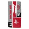 [Personalization Only] OFFICIAL NBA Colorblock Personalized Beach Towel - Houston Rockets - Personalization Only