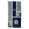 [Personalization Only] OFFICIAL NHL Colorblock Personalized Beach Towel - Winnipeg Jets - Personalization Only