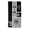 [Personalization Only] OFFICIAL NBA Colorblock Personalized Beach Towel - Brooklyn Nets - Personalization Only