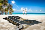 [Personalization Only] OFFICIAL NHL Colorblock Personalized Beach Towel - Vegas Golden Knights - Personalization Only