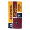 [Personalization Only] OFFICIAL NBA Colorblock Personalized Beach Towel - Cleveland Cavaliers - Personalization Only