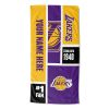 [Personalization Only] OFFICIAL NBA Colorblock Personalized Beach Towel - Los Angeles Lakers - Personalization Only