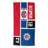 [Personalization Only] OFFICIAL NBA Colorblock Personalized Beach Towel - Los Angeles Clippers - Personalization Only