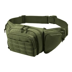 Nylon Camping Belt Bag; Military Hunting Tactical Waist Pack - Army Green