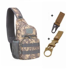 Tactical Shoulder Bag; Molle Hiking Backpack for Hunting Camping Fishing; Trekker Bag - ACU And 2 Hooks