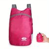 Portable And Foldable Small Backpack; Short-Distance Travel Bag For Men And Women For American Football Spectators - Rose Red