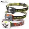 AloneFire HP30 3W Red White LED Lightweight Light; AAA Battery Headlamp; Portable Headlight For Outdoor Fishing Camping & Climbing - Gray - White