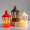 Vintage Decorative Lanterns Led Pumpkin Lantern for Halloween Christmas - red